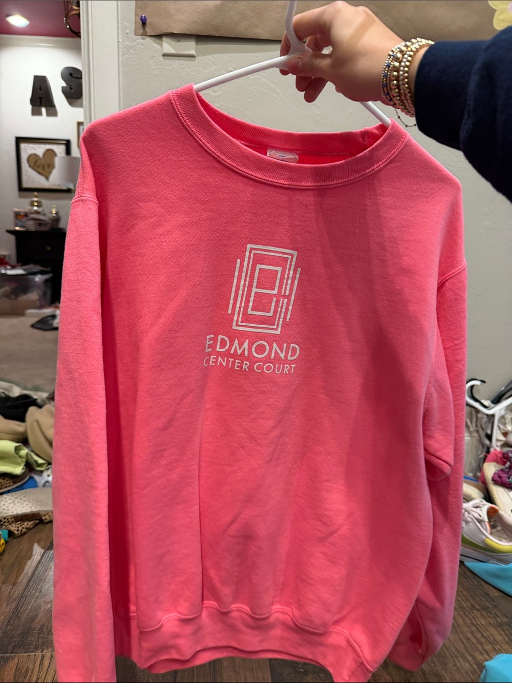 Pink Logo Crewneck Sweatshirt